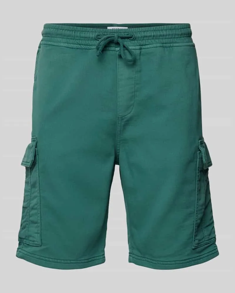 McNeal Shorts in unifarbenem Design mit elastischem Bund Schilf