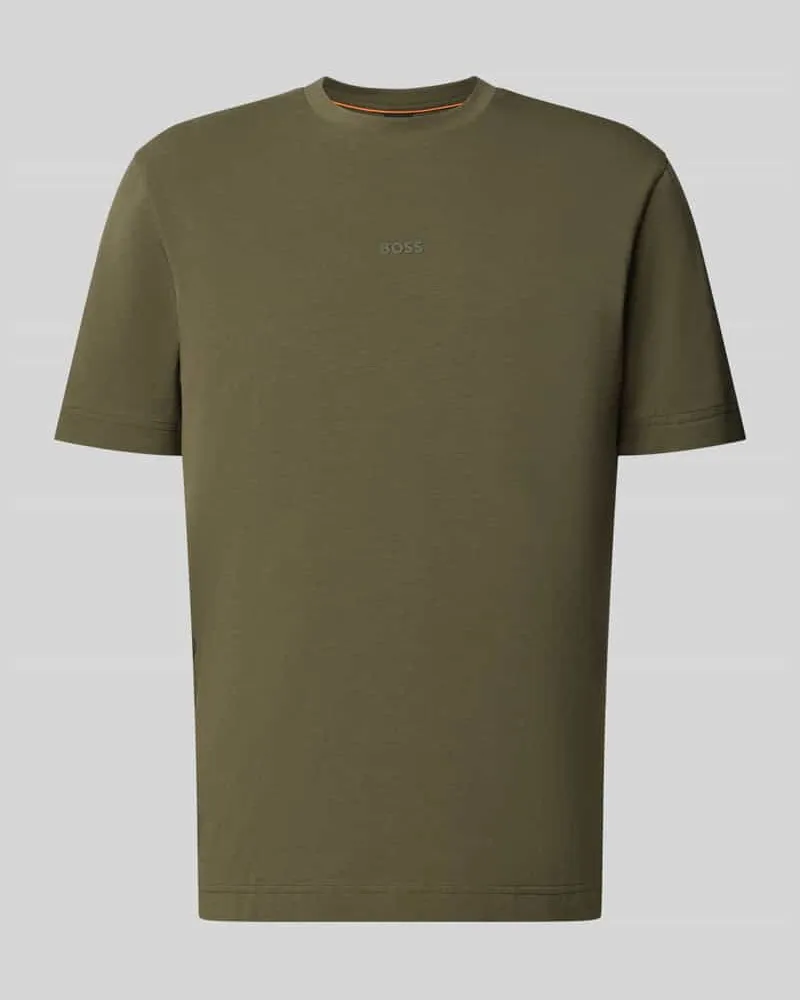 HUGO BOSS Regular Fit T-Shirt aus Baumwoll-Mix Modell 'TCHUP Khaki