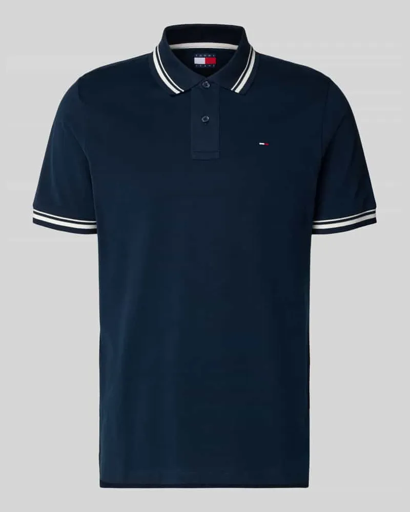 Tommy Hilfiger Regular Fit Poloshirt aus reiner Baumwolle Marine