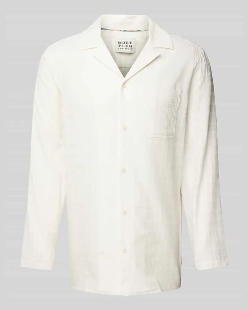 Scotch&Soda Freizeithemd mit Knopfleiste Offwhite