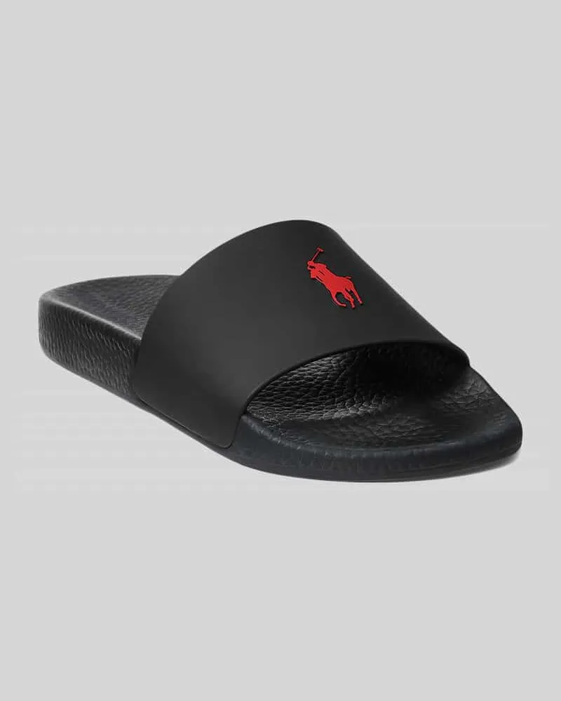 Ralph Lauren Badeschuhe mit Logo Print Black