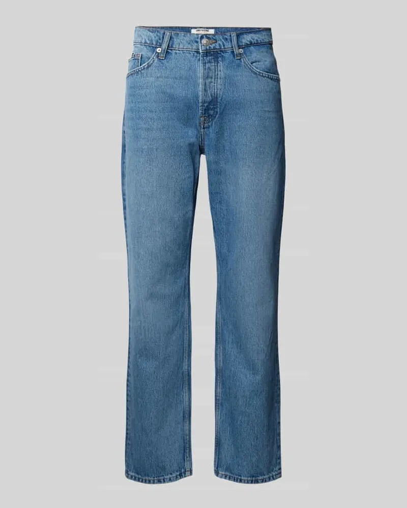 Only & Sons Straight Leg Jeans im 5-Pocket-Design Modell 'EDGE 