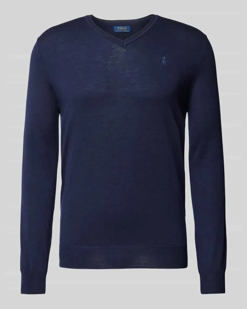 Ralph Lauren Wollpullover mit Logo-Stitching Marine