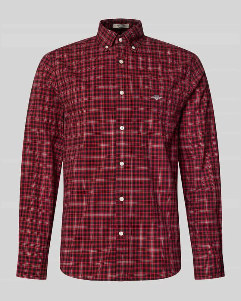 Gant Freizeithemd mit Knopfleiste Rot