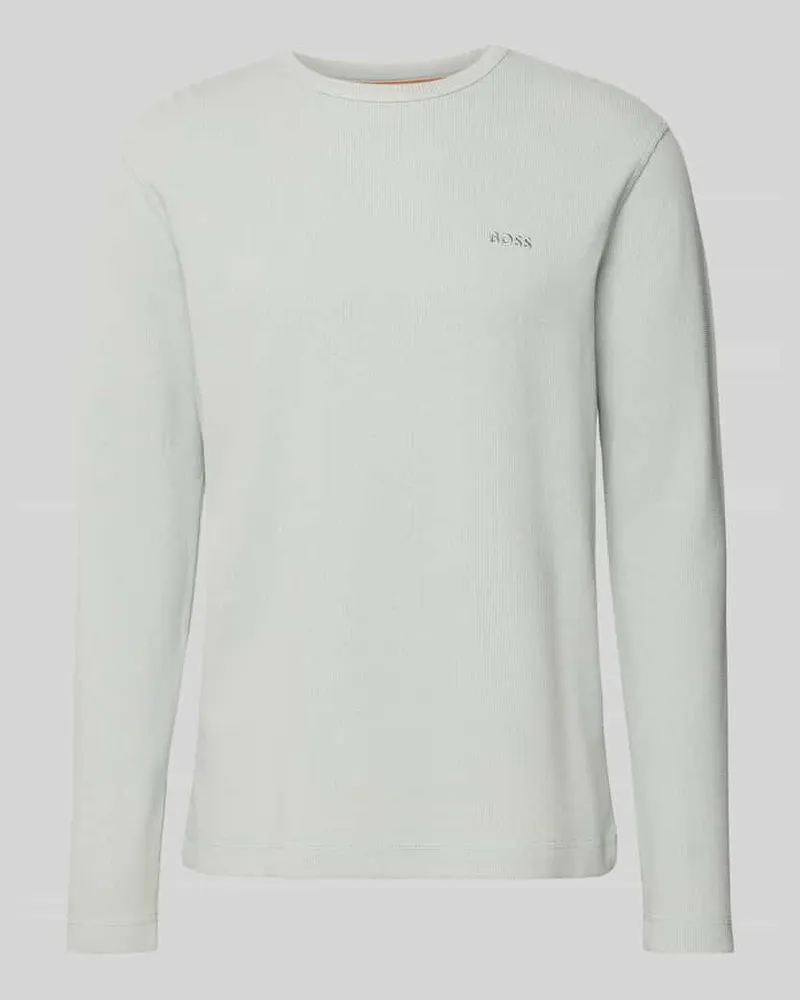 HUGO BOSS Regular Fit Langarmshirt aus Baumwoll-Mix Modell 'TEMPESTO Mint
