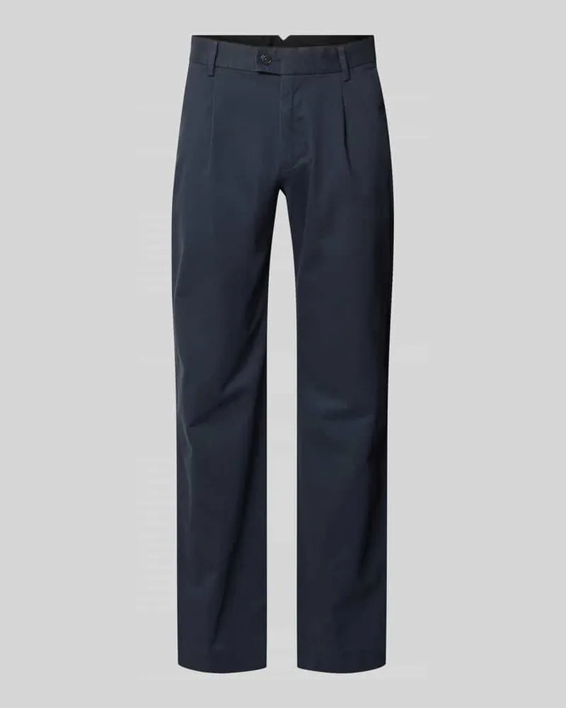 Christian Berg Chino mit Eingrifftaschen Marine