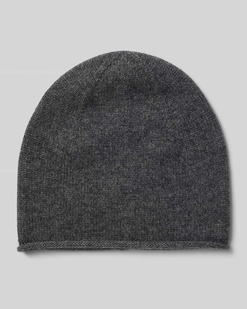 McNeal Beanie aus Woll-Mix mit Kaschmir-Anteil Anthrazit