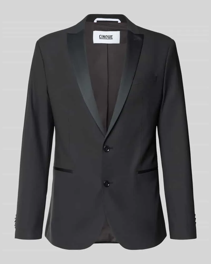 cinque 2-Knopf-Sakko mit Reverskragen Modell 'FESTONE Black