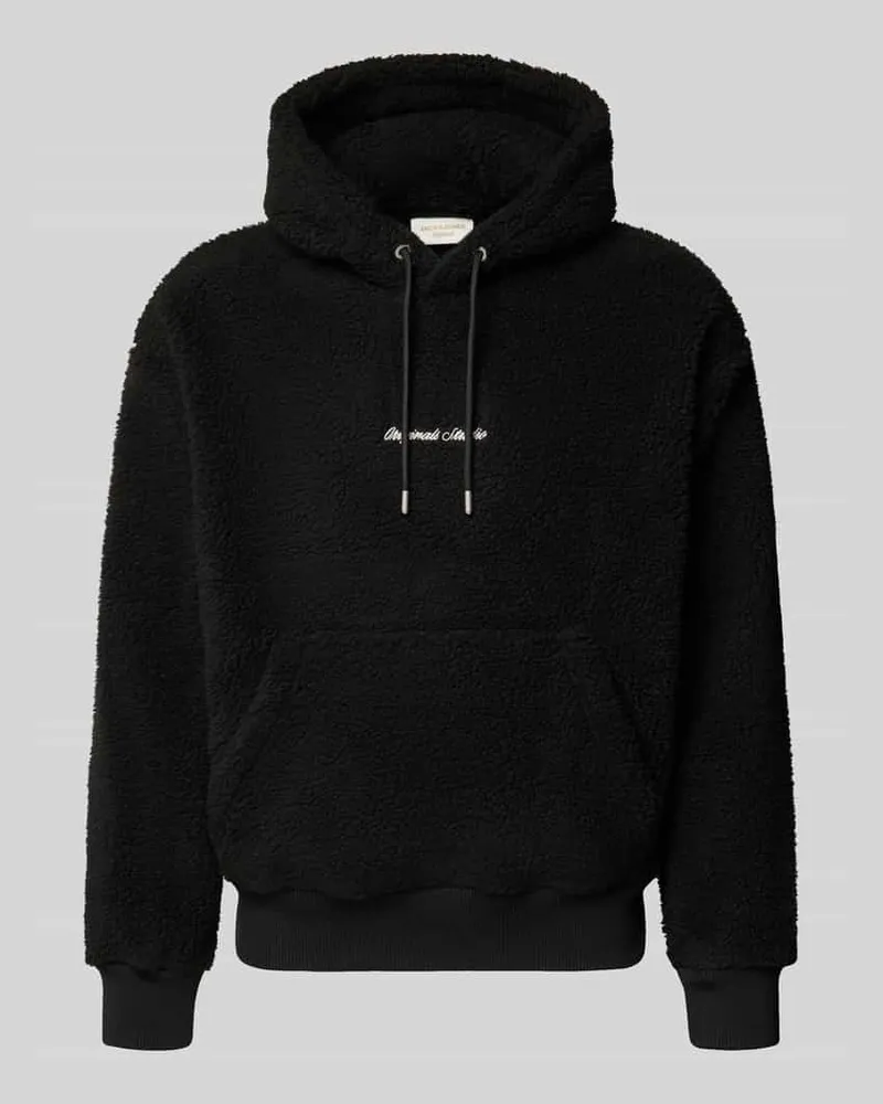 Jack & Jones Regular Fit Hoodie aus Teddyfell Black