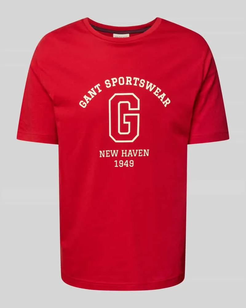 Gant T-Shirt mit Label-Print 