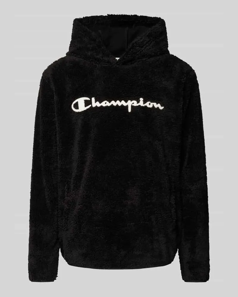 Champion Hoodie mit Label-Stitching Black