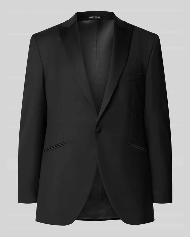 Wilvorst 1-Knopf-Sakko mit Reverskragen Black