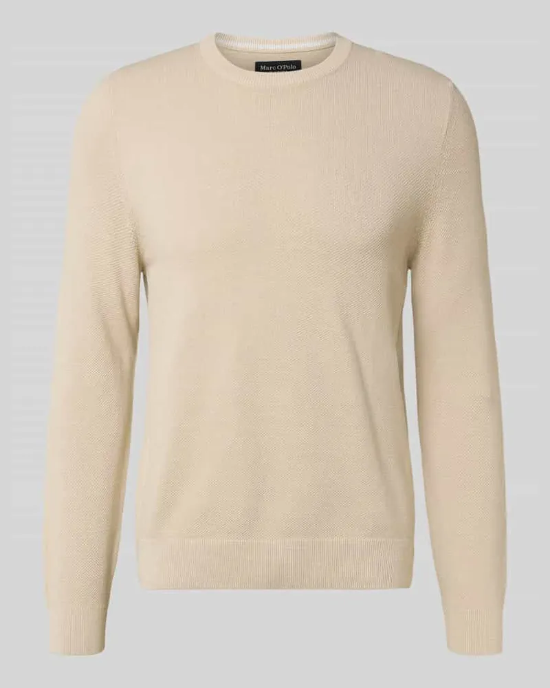Marc O'Polo Regular Fit Strickpullover aus reiner Baumwolle Ecru