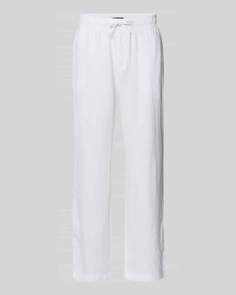 McNeal Leinenhose mit elastischem Bund Weiss