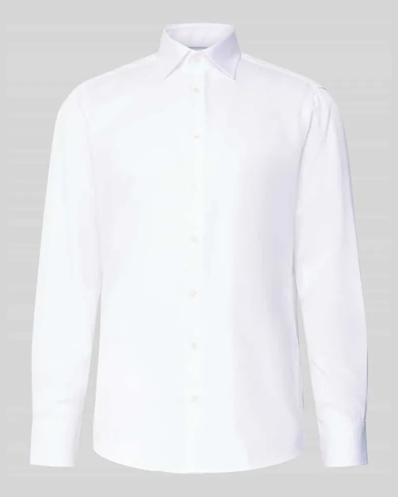 Christian Berg Regular Fit Businesshemd in Premiumqualität mit Kentkragen Weiss