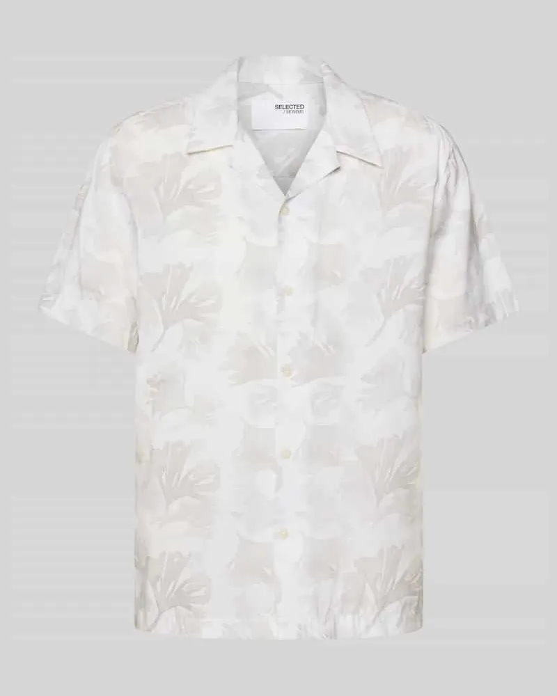 Selected Homme Freizeithemd mit Knopfleiste Offwhite