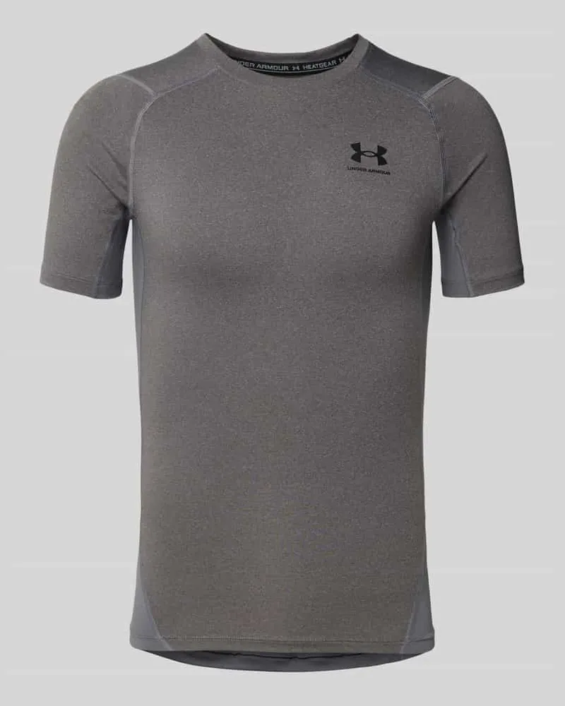 Under Armour T-Shirt mit Label-Print Anthrazit