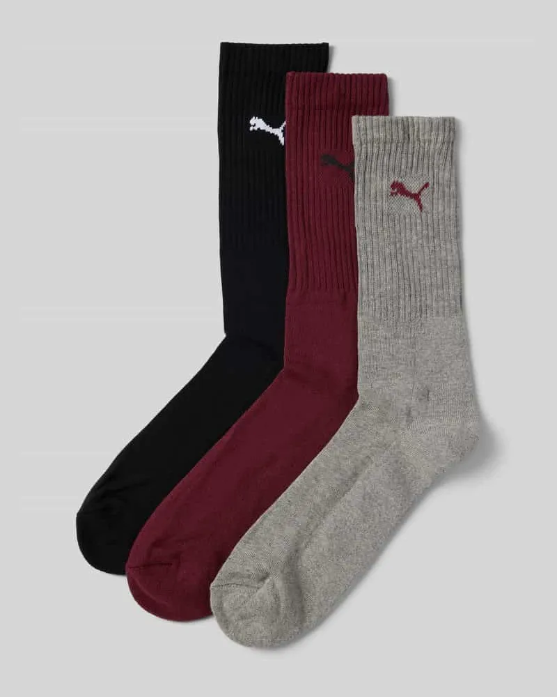 Puma Socken mit Logo-Detail Modell 'CREW SOCK' im 3er-Pack 