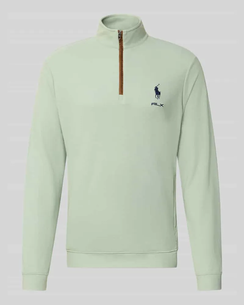 Ralph Lauren Regular Fit Troyer mit kurzem Reißverschluss Hellgruen