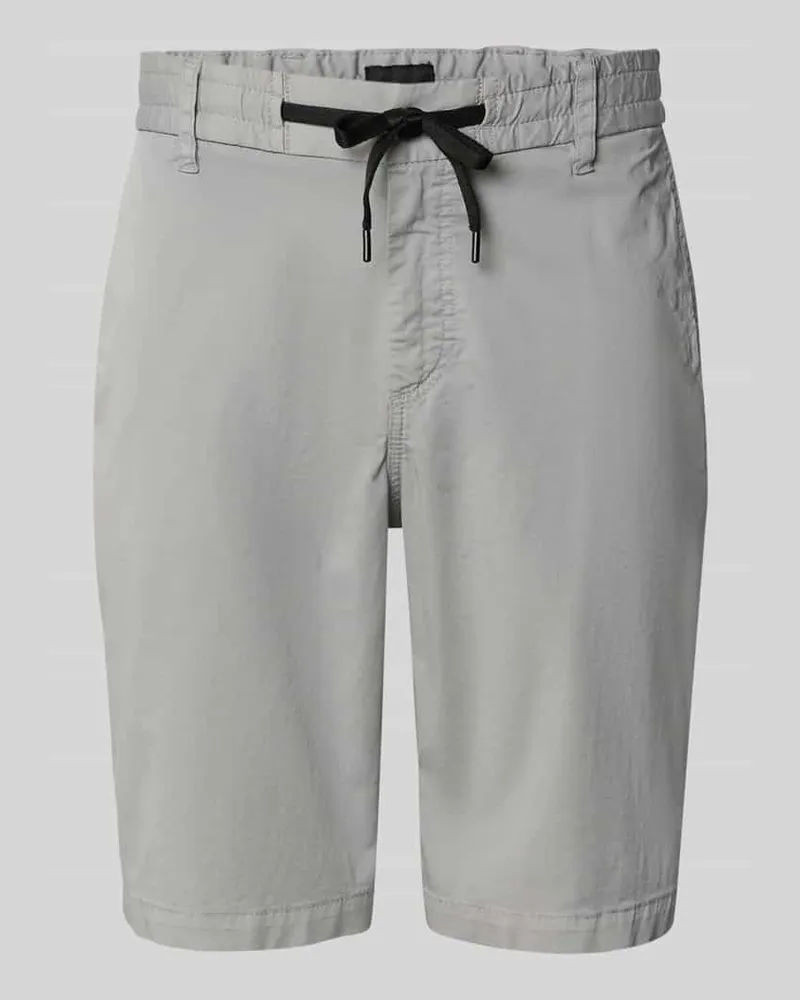 HUGO BOSS Tapered Chinoshorts aus Baumwoll-Mix Mittelgrau