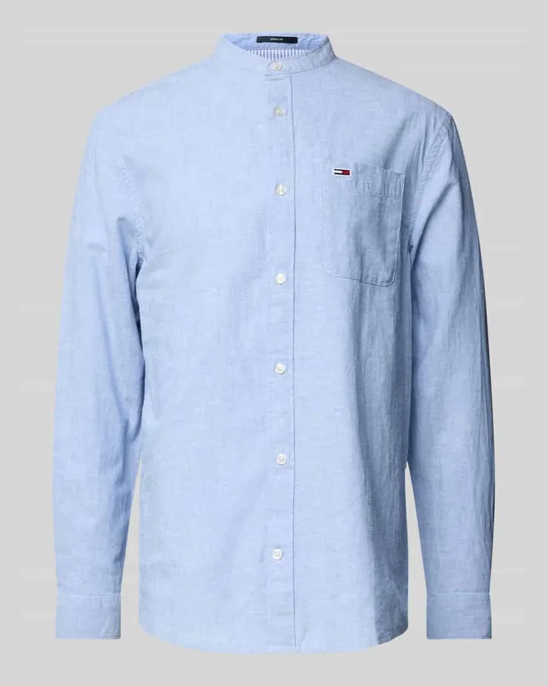 Tommy Hilfiger Regular Fit Freizeithemd aus Baumwoll-Leinen-Mix 