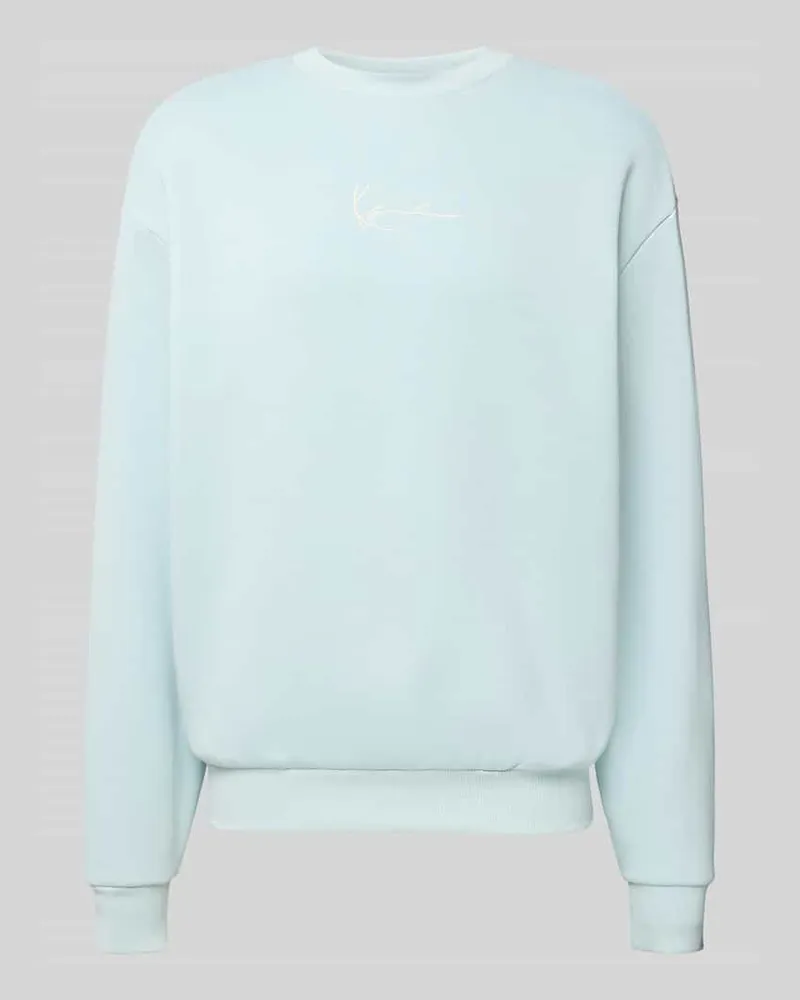 Karl Kani Sweatshirt mit Label-Stitching Hellblau