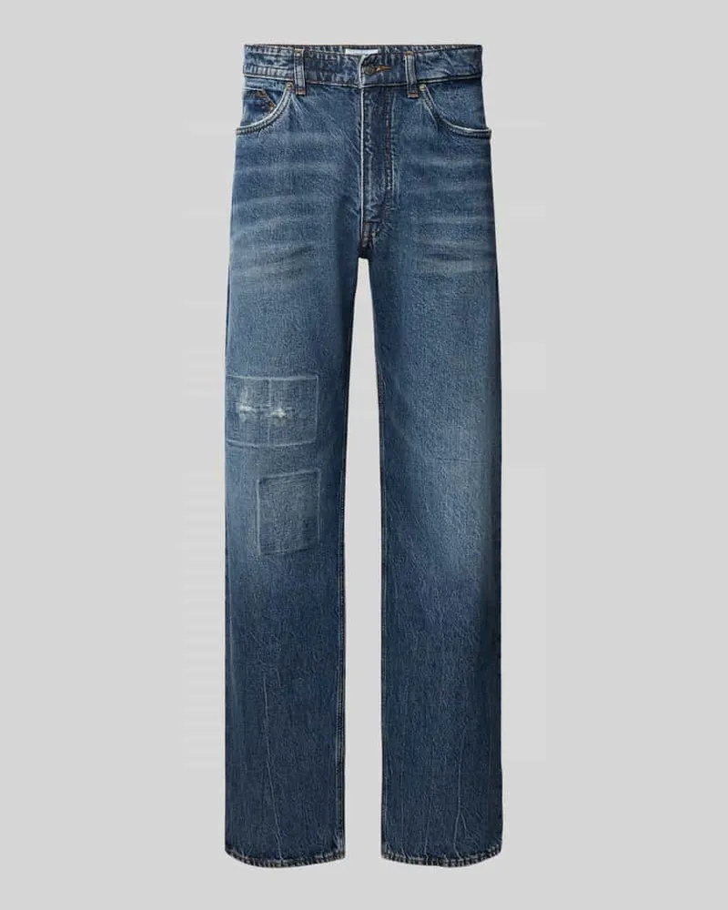 Drykorn Baggy Fit Jeans aus Baumwoll-Mix Jeansblau