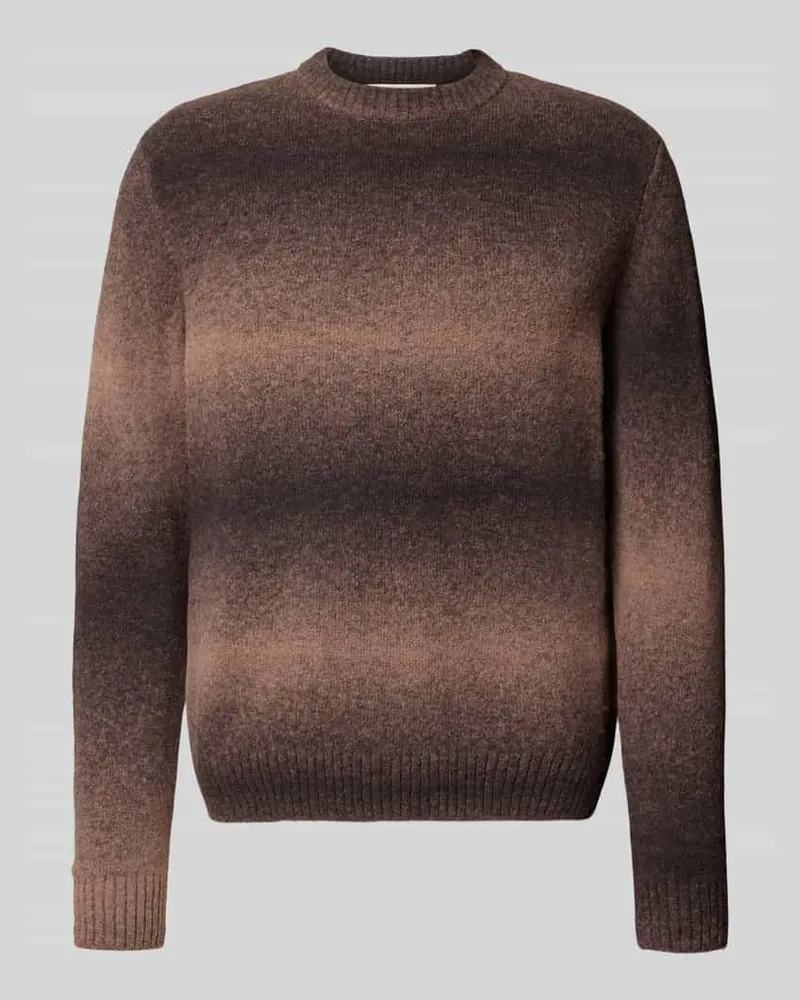 Jack & Jones Regular Fit Strickpullover mit Rundhalsausschnitt Modell 'TORONTO Mittelbraun
