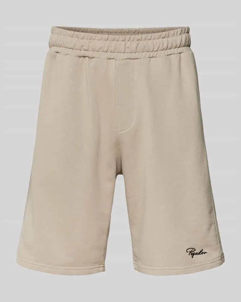 PEGADOR Regular Fit Sweatshorts mit Label-Stitching Modell 'TERRY 