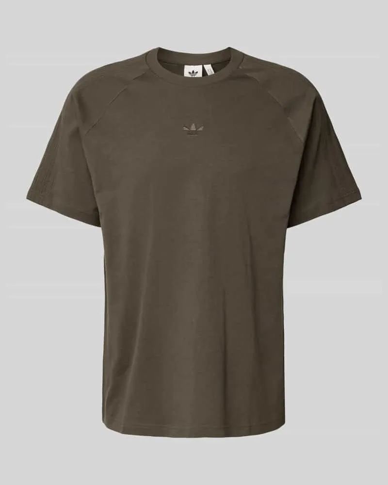 adidas T-Shirt mit Label-Stitching Anthrazit