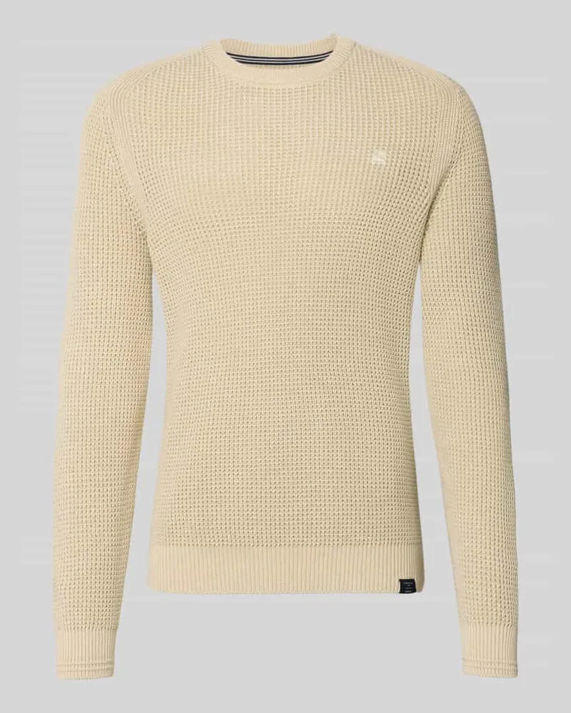 Lerros Regular Fit Pullover in Strick-Optik Beige