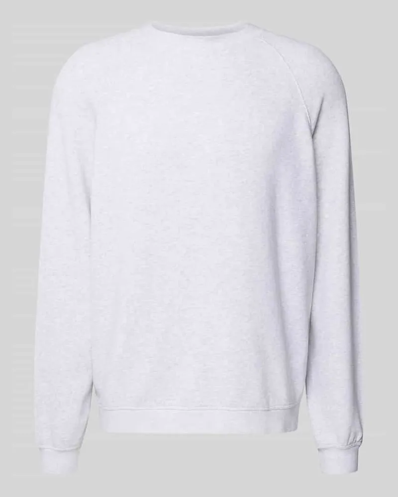 American Vintage Sweatshirt mit gerippten Abschlüssen Modell 'ATUBAY Hellgrau