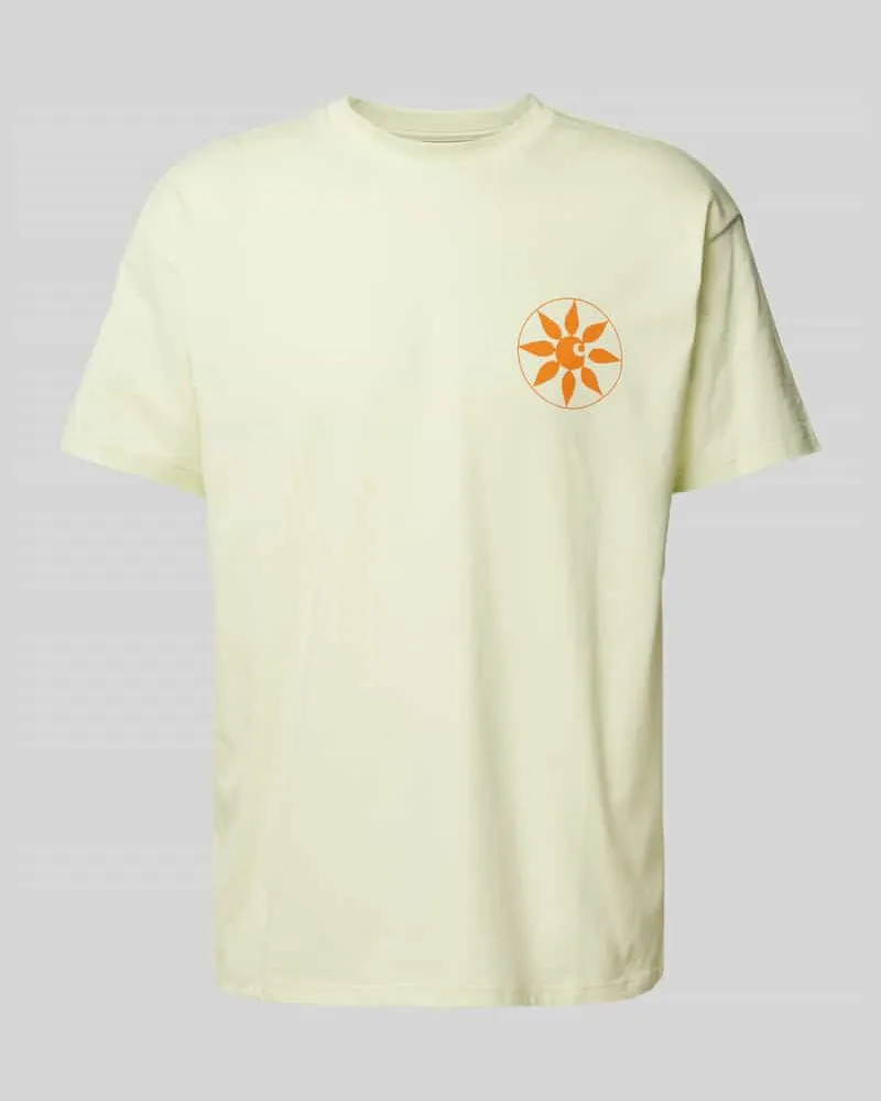 Carhartt WIP T-Shirt mit Logo-Print Modell 'SENSES Hellgelb