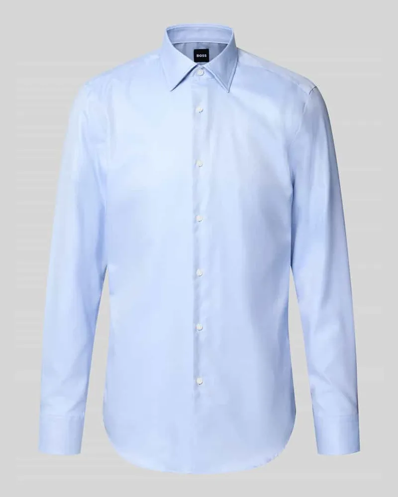 HUGO BOSS Slim Fit Businesshemd mit Kentkragen Bleu