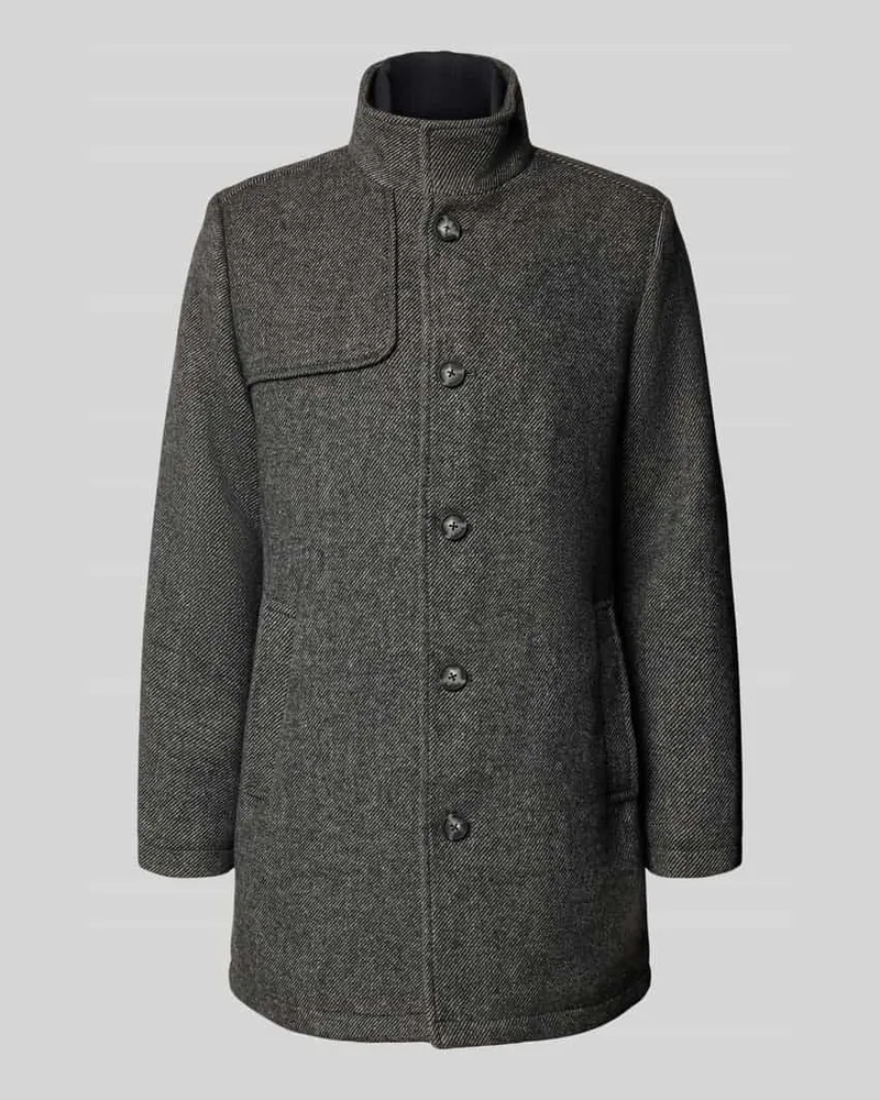 Lerros Regular Fit Kurzmantel mit Stehkragen Khaki