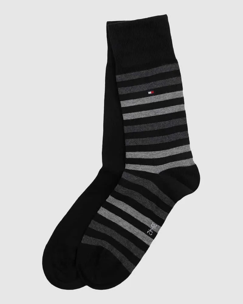 Tommy Hilfiger Socken mit Label-Detail im 2er-Pack Modell 'DUO STRIPE SOCK 