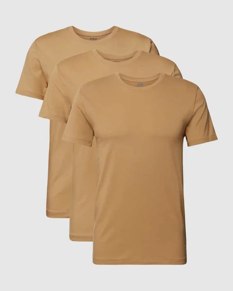 Ralph Lauren T-Shirt mit Logo-Stitching im 3er-Pack 