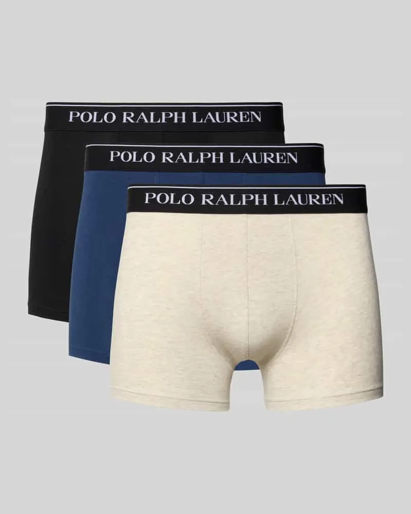 Ralph Lauren Trunks mit elastischem Logo-Bund im 3er-Pack Dunkelblau