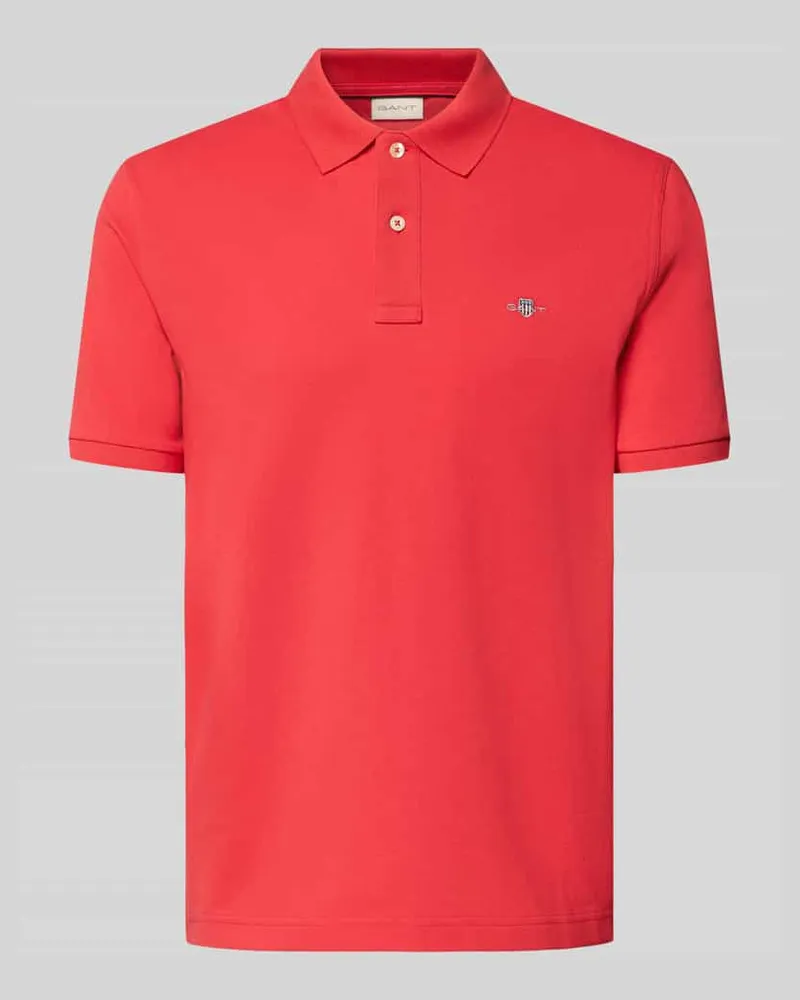 Gant Slim Fit Poloshirt mit Logo-Stitching Apricot