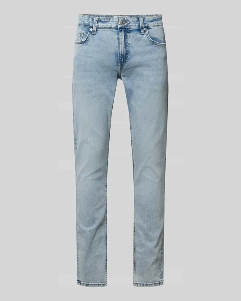 Only & Sons Slim Fit Jeans aus Baumwoll-Mix mit Viskose-Anteil Modell 'LOOM Hellblau