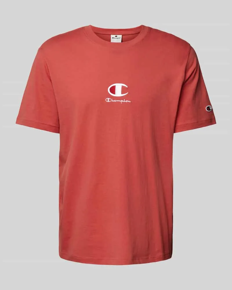 Champion T-Shirt mit Label-Stitching Rot