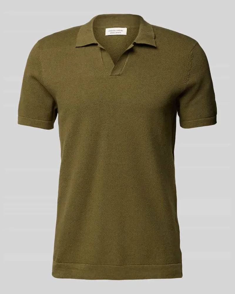 Casual Friday Regular Fit Poloshirt aus Baumwoll-Leinen-Mix Modell 'MATEO 