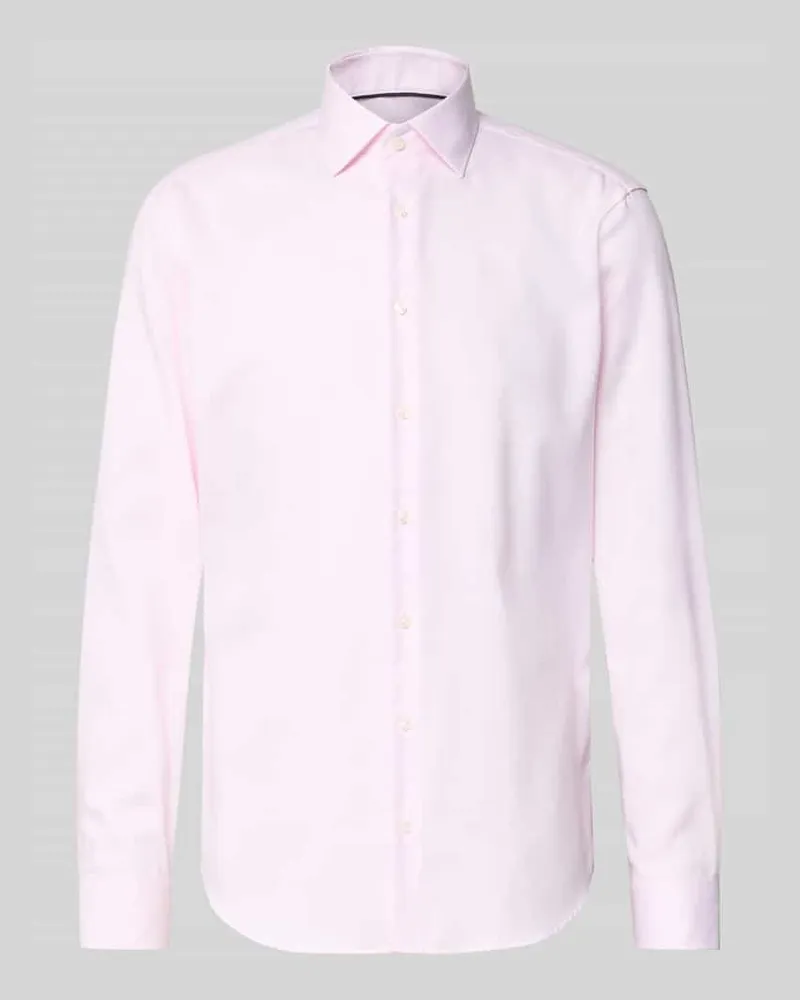 Christian Berg Regular Fit Business Hemd aus Baumwolle mit Kentkragen Hellrosa