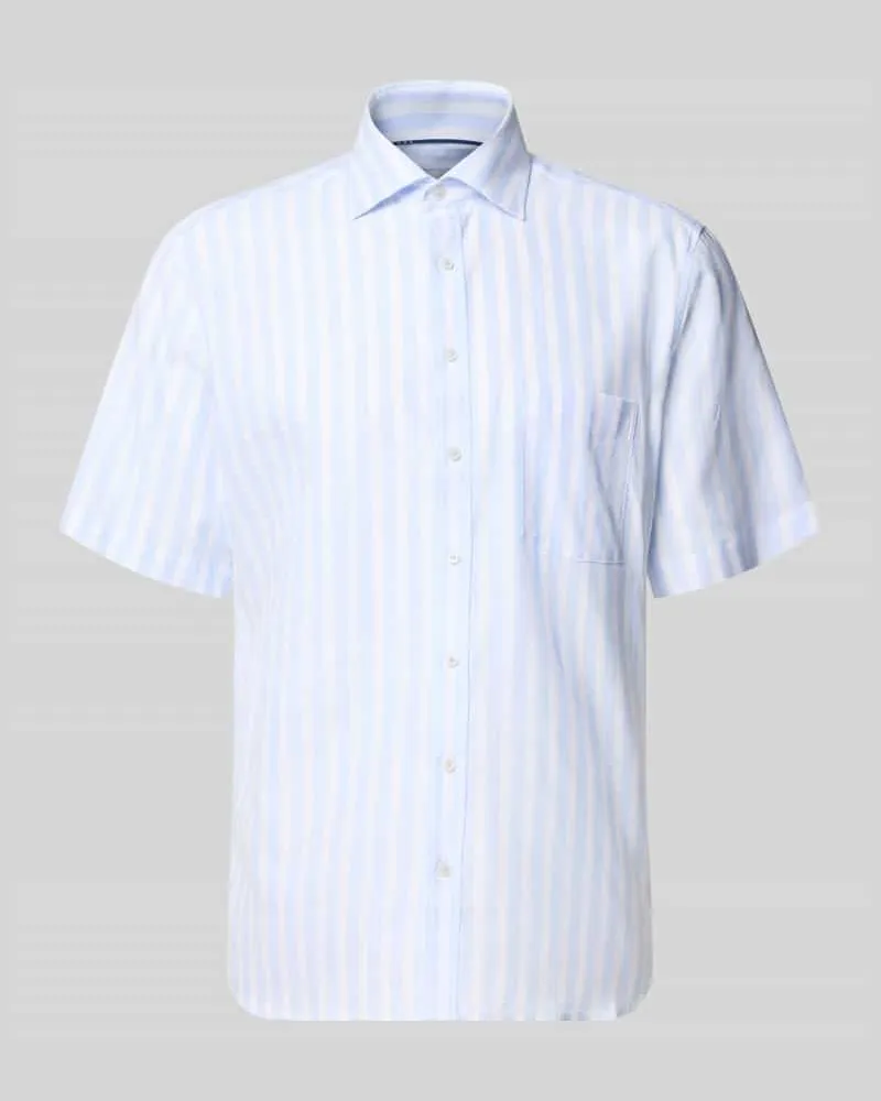 Eterna Modern Fit Business-Hemd mit Kentkragen Bleu