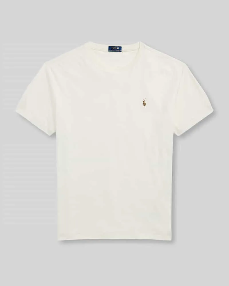 Ralph Lauren Regular Fit T-Shirt aus reiner Baumwolle Offwhite