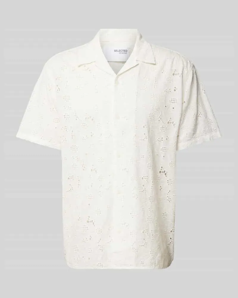 Selected Homme Freizeithemd mit Lochstickerei Modell 'JAX 