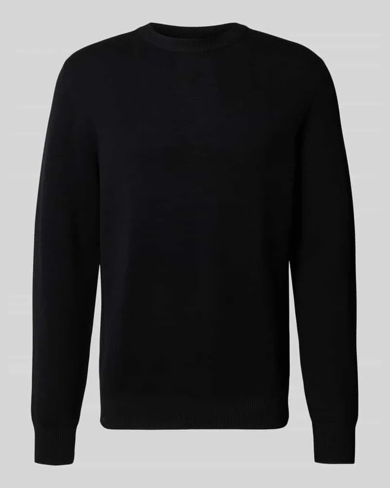 Casual Friday Strickpullover mit Rundhalsausschnitt Modell 'THEO Black
