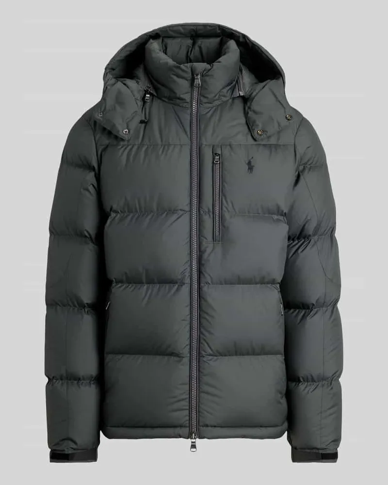 Ralph Lauren Regular Fit Daunenjacke mit Logo-Stitching Mittelgrau