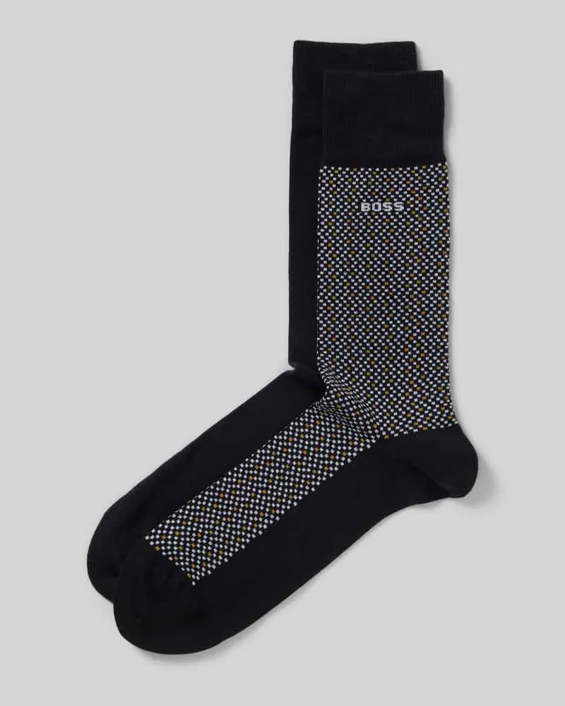 HUGO BOSS Socken aus Baumwoll-Mix im 2er-Pack Modell '2P RS MINI CUBE CC Black