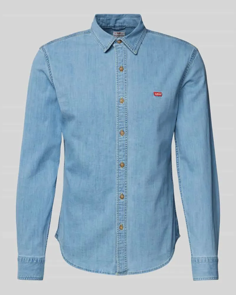 Levi's Freizeithemd mit Knopfleiste Jeansblau